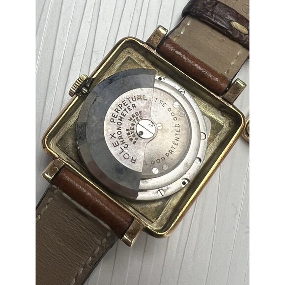 Rolex Precision 4645 Watch Vintage Swiss Automatic 14k Gold Case White Dial 31mm - Picture 7 of 16